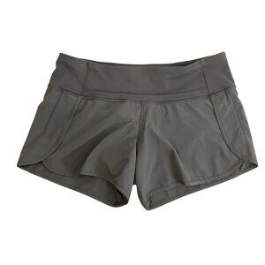 Lululemon Athletica Black High-Rise Womens Athletic Shorts With 4" Inseam Size 6